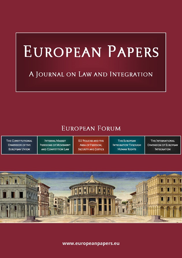 European Papers - A Journal on Law and Integration